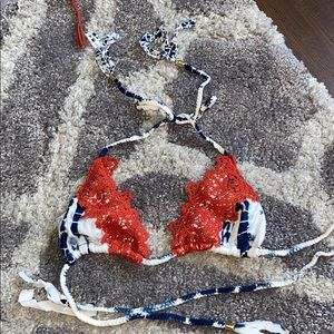 Blue Life Bikini Top Never Worn